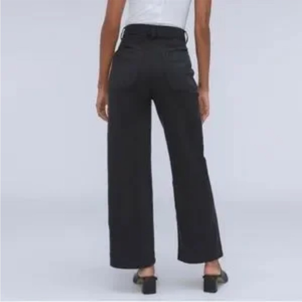 NEW WITH TAGS Everlane Black The Organic Wide-Leg Pant in Size 0 - Picture 2 of 8